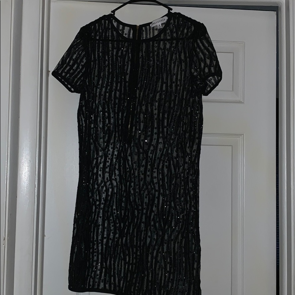 Sequins Black Dress